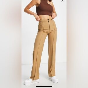 Pull&Bear camel high waisted pants